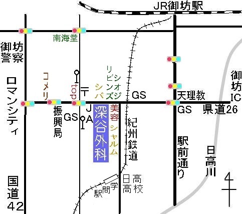 深谷外科医院の地図